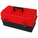 AEROCASE Red and Black Plastic Tacklebox with 2 Trays 20 x 40 x 23cm