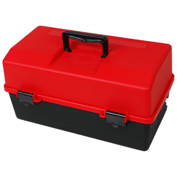 AEROCASE Red and Black Plastic Tacklebox with 2 Trays 20 x 40 x 23cm - Customers also search for: B1 B1,Conforming Bandage,5cm,3pk,F1 F.A.KIT: CASE PLASTIC FISCHER 1 TRAY GREEN