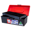 AEROCASE Red and Black Plastic Tacklebox with Liftout Tray 15 x 29 x 11.5cm - Customers also search for: B1 B1,Conforming Bandage,5cm,3pk,F1 F.A.KIT: CASE PLASTIC FISCHER 1 TRAY GREEN