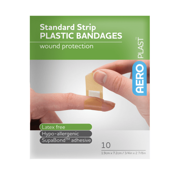 AEROPLAST Plastic Standard Strip 7.2 x 1.9cm Env/10 - Customers also search for: bandaid,Band - Aid 37206127,First Aid Only G155 3/4"x3" Plastic Bandages,100/box,Johnson & Johnson 3720612704 Bandaid Plst Strp 100,Medique 102133 3/4" x 3" Plastic Strip Bandages,Trafalgar 41007 ELASTOPLAST PLASTIC STRIPS PK100,P12 P12,Adhesive Plasters,Plastic,72 x 19mm,100pk,S646 Adhesive Strip Medical Rapaid,S628 Band Aid J3510 Adhesive Bandages Pkt 100,S632 L/Plast S72590-01 Plastic Strips Pkt 100,62610511 Healband Plastic Strips,72x20mm,50's,13010004 Bodichek Strips Plastic 72x20mm Sterile,SB874 Surgical Basics Plastic Strips 75 Per Pack,9300610000000 Fabric 24's,10201002 Plastic Dressing Strips 1.9cm x 7.2cm (100)