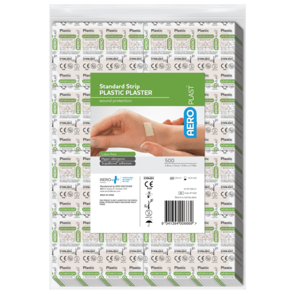 AEROPLAST Plastic Standard Strip 7.2 x 1.9cm Bag/500 - Customers also search for: bandaid,Band - Aid 37206127,First Aid Only G155 3/4"x3" Plastic Bandages,100/box,Johnson & Johnson 3720612704 Bandaid Plst Strp 100,Medique 102133 3/4" x 3" Plastic Strip Bandages,Trafalgar 41007 ELASTOPLAST PLASTIC STRIPS PK100,P12 P12,Adhesive Plasters,Plastic,72 x 19mm,100pk,S646 Adhesive Strip Medical Rapaid,S628 Band Aid J3510 Adhesive Bandages Pkt 100,S632 L/Plast S72590-01 Plastic Strips Pkt 100,62610511 Healband Plastic Strips,72x20mm,50's,13010004 Bodichek Strips Plastic 72x20mm Sterile,SB874 Surgical Basics Plastic Strips 75 Per Pack,9300610000000 Fabric 24's,10201002 Plastic Dressing Strips 1.9cm x 7.2cm (100)