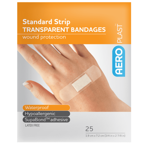 AEROPLAST Transparent Standard Strip 7.2 x 1.9cm Env/25 - Customers also search for: bandaid