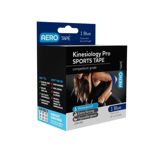 AEROTAPE Blue Kinesiology Pro Sports Tape 5cm x 5m