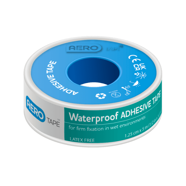 AEROTAPE Waterproof Adhesive Tape 1.25cm x 5M - Customers also search for: Essity 02321-00 L/Plast 2321 WProof 1.25cmx5m,Smith & Nephew 36361523 Primatape WProof Tape 1.25cm x5m