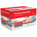 AEROWIPE 10% Povidone Iodine Swabs 60 x 33mm Box/100