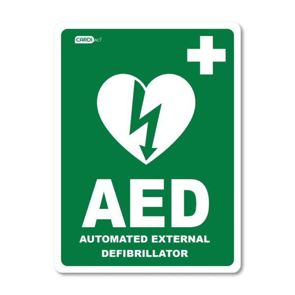 CARDIACT AED Sticker 22.5 x 30cm - Customers also search for: Trafalgar 872718 First Aid Sign - Automated External Defibrillator,RD5100 AED Wall Sticker,297mm x 210mm,EAEDE3022P AED FLAT SIGN 300x225