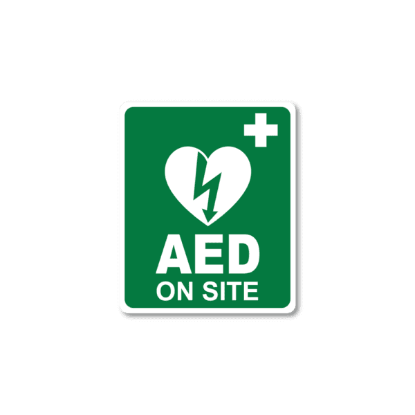 CARDIACT AED On Site Sticker 10 x 12cm