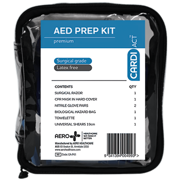 CARDIACT AED Premium Prep Kit 14 x 16 x 6cm - Customers also search for: AED Prep Kit A48137 AED Prep Kit,Trafalgar 102589 AED Prep Kit,RDP900 AED Premium Prep Kit,08DBKA-AED Defib/AED Prep Pack,11302001 Defibrillator (AED) Premium Prep Kit,878978 AED Prep Kit