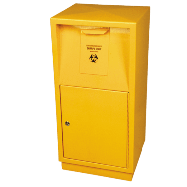 AEROHAZARD Steel Sharps Disposal Safe 23L (includes 2 x SD23000) - Customers also search for: Trafalgar 853130 Sharps Disposal - Metal Safe for 2L Sharps Container,FSM202 1.8L Sharps Metal Safe,Yellow Armour,A21700 Steel Safe for Sharps Container