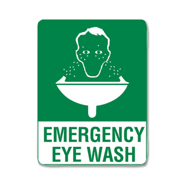 Small Poly Emergency Eyewash Sign 30 x 22.5cm - Customers also search for: A2193 First Aid Signs - Emergency Eye Wash In Case Of Chemical Splash Wash For 15 Minutes Prior To Medical Treatment