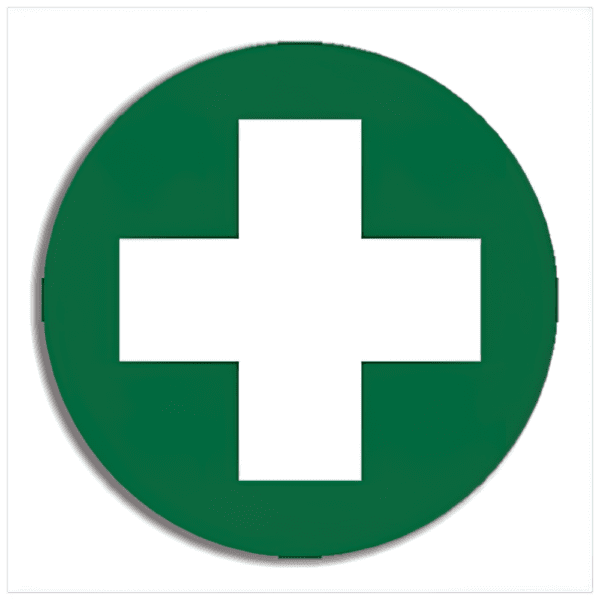 First Aid Cross Sticker 5 x 5cm Sheet/5 - Customers also search for: 39375 Sticker  First Aid (50 x 50mm)