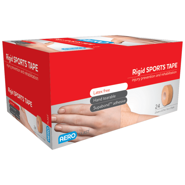 AEROPLAST Rigid Sports Tape 2.5cm x 13.7M Box/24 - Customers also search for: atf12,3M AH010559567 Nexcare Sprt Prof Tape F 25mm,Aaxis 13005821 Bodichek Sprt Strap 2.5cmx13.7m,Sports Tape A25876 Sports Tape,MPS2513S Rigid Strapping Sports Tape 25mm x 13m,13005812 Bodichek Sports Strapping Tape,13005822 Bodichek Sprt Strap 3.8cmx13.7m,10406003 Rigid Tape Tan 2.5cm x 13.7m