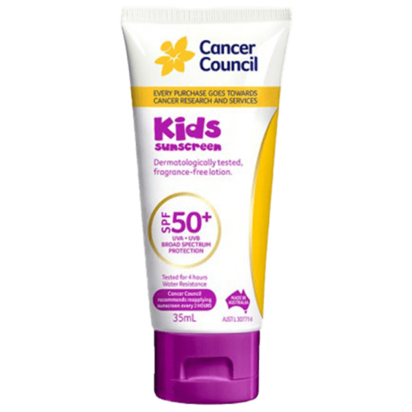 CANCER COUNCIL SPF50+ Kids Sunscreen Tube 35mL - Customers also search for: A50616 Ultra Protect SPF50+ Sunscreen Bundle,11502016 Hamilton Sunscreen 50+ 1L