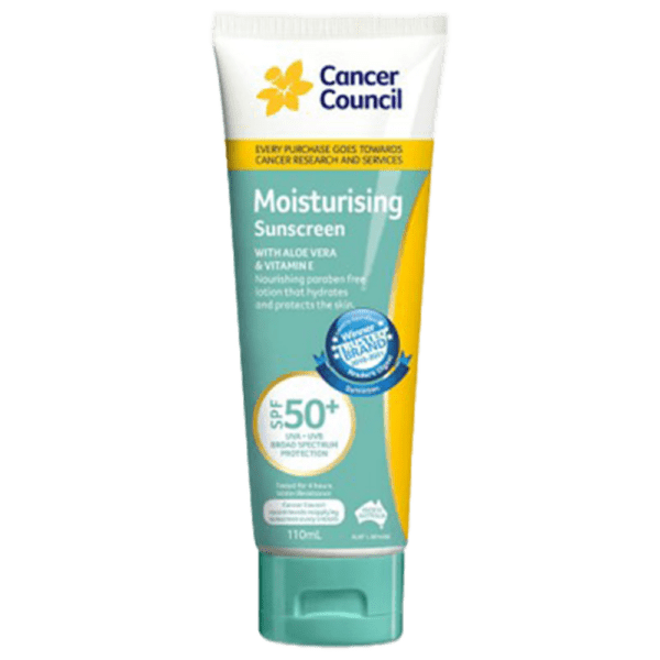 CANCER COUNCIL SPF50+ Moisturising Sunscreen Tube 110mL - Customers also search for: A50616 Ultra Protect SPF50+ Sunscreen Bundle,11502016 Hamilton Sunscreen 50+ 1L