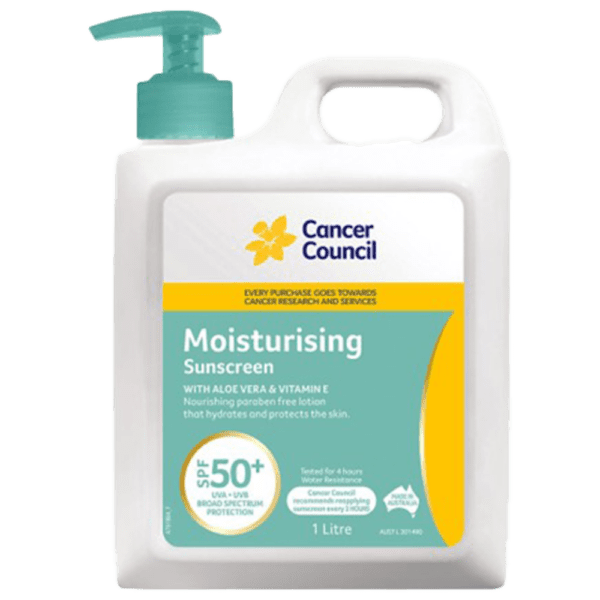 CANCER COUNCIL SPF50+ Moisturising Sunscreen Pump 1L - Customers also search for: A50616 Ultra Protect SPF50+ Sunscreen Bundle,11502016 Hamilton Sunscreen 50+ 1L