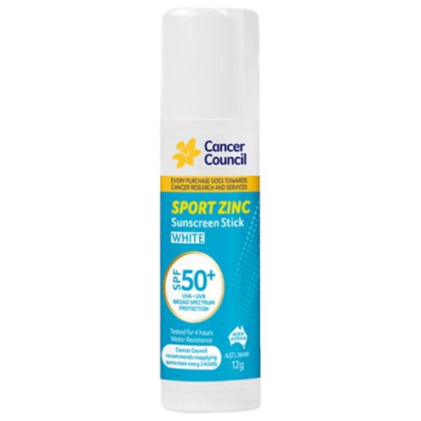 CANCER COUNCIL SPF50+ Sport Zinc Sunscreen Stick 12g - Customers also search for: A40212 Ultra Protect SPF50+ Sunscreen 12g Sunstick - Lip Balm,ZS12-50 PROBLOC SPF 50+ Zinc Stick