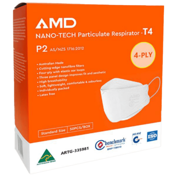 AMD Nano-tech P2 Mask Box/50 - Customers also search for: n95,First Aid Works FM-P2WT25 Australian Made P2 4-Layer Face Mask with Earloops  Pack of 25,MASK-P240 MASK P240,357219 FF2 Masks