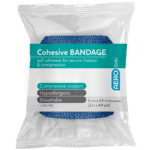 AEROBAN Blue Cohesive Bandage 5.0cm x 4.5M Wrap/12