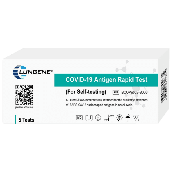 Nasal Rapid Antigen COVID-19 Self Test Pack/5 - Customers also search for: clungene,clungen,RAT-N5 Rapid Antigen Test Kit  Pack of 5 Tests,10901222 COVID-19 Antigen Saliva Self-Test Kit (5-Pack)