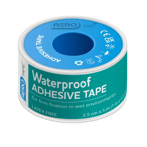 AEROTAPE Waterproof Adhesive Tape 2.5cm x 5M - Customers also search for: Essity 02321-00 L/Plast 2321 WProof 1.25cmx5m,Smith & Nephew 36361523 Primatape WProof Tape 1.25cm x5m