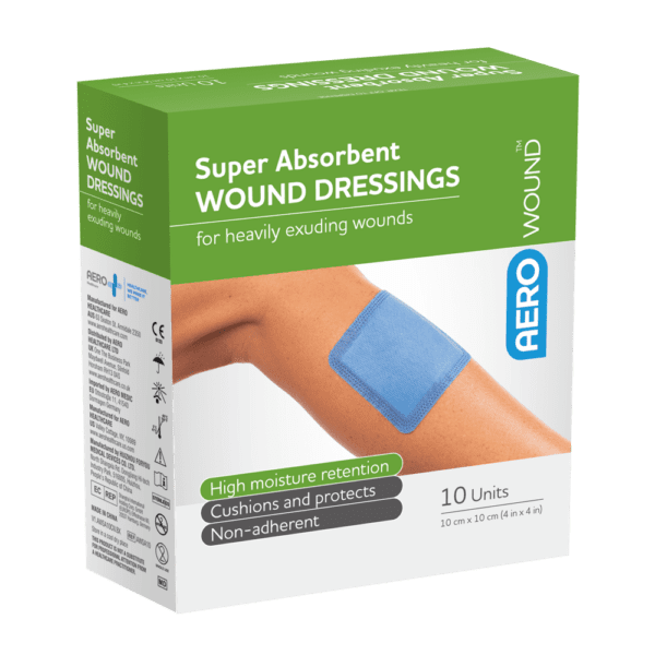 AEROWOUND Super Absorbent Wound Dressing 10 x 10cm Box/10 - Customers also search for: Medstock MS1010SA MedStock SuperAbs Dress 10x10cmBx10