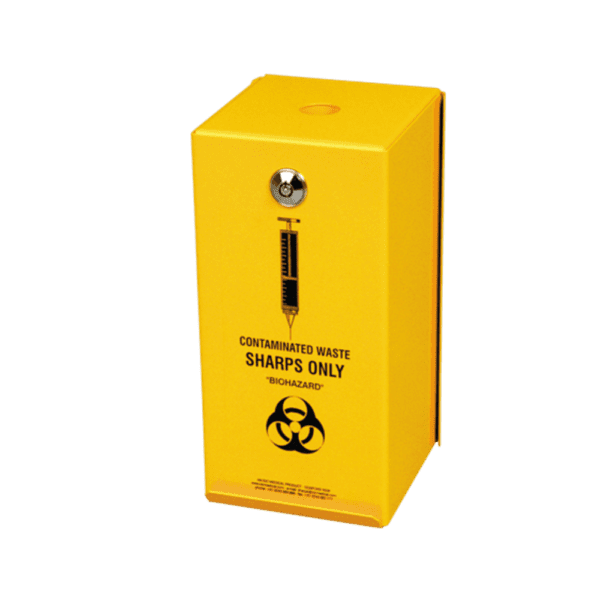 AEROHAZARD Steel Sharps Disposal Safe 2L (includes 2 x SD2000) - Customers also search for: Trafalgar 853130 Sharps Disposal - Metal Safe for 2L Sharps Container,FSM202 1.8L Sharps Metal Safe,Yellow Armour,A21700 Steel Safe for Sharps Container