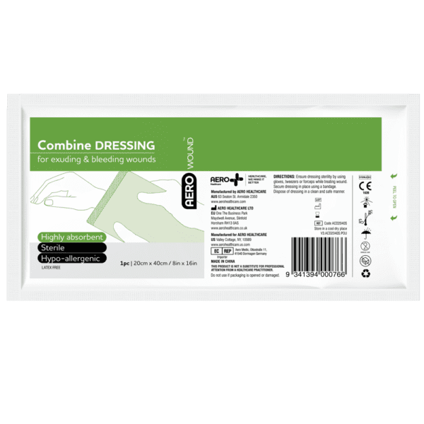 AEROWOUND Combine Dressing 20 x 40cm - Customers also search for: baremedical 2309087 Dressing Combine 10Cm X10M Roll White N/S,Livingstone LM090X127BN Melior Combine Dressing Pads,9 x 12.7 cm,Nonwoven,Cotton Filled,Sterile,1/Pack,130/Dispenser Box,Sentry NWC001 Non-Woven Combine Dressing,Sentry NWC001,ACD Aerowound Combine Dressing,2050 Combine Dressing 10cm x 10cm,11013010 Sage Combine Dressing,SB890 Surgical Basics Combine Dressings 10x12cm Display Of 25,10205001 Combine Dressing Pad 10cm x 10cm