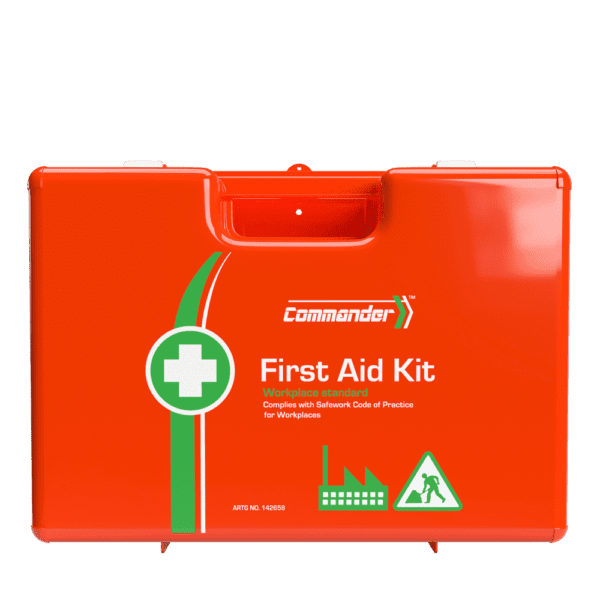 COMMANDER 6 Series Plastic Rugged First Aid Kit 43 x 14.5 x 30.5cm - Customers also search for: Uneedit 6P-A,6P-A F.A.KIT: COMPLETE NATIONAL (A) WORKPLACE WALLMOUNT PLASTIC