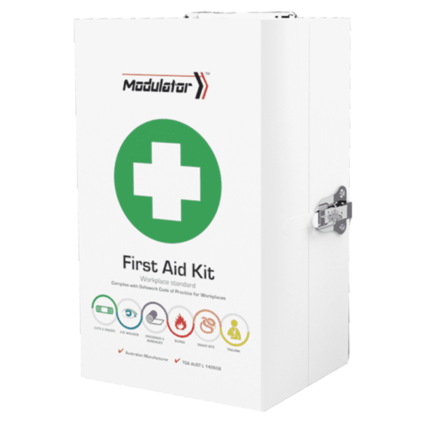 MODULATOR 4 Series Metal Cabinet First Aid 24 x 16 x 42cm - Customers also search for: First Aid Kits Australia FAKAMCL Modular First Aid Kit - Large