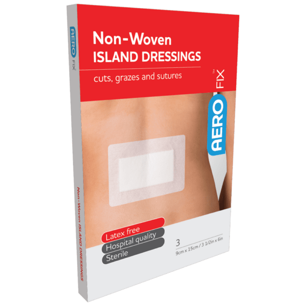 AEROFIX Non-Woven Island Dressing 9 x 15cm Box/3 - Customers also search for: AsGUARD Flex + ISD030 AsGUARD Flex + Non-Woven Island Dressing,baremedical 1990237 Dressing Adh Cloth 5 X 7Cm,baremedical 2528036 Island Dressing (Sterile),Essity 72380-00 L/Med 5cmx7.2cm x50,Essity 72382-00 L/Med T Plus 5cmx7.2cm x50,Leukoplast 7645027 Leukoplast  soft white,Medstock MS100710NSI MedStock Fabric IsDress 7x10cm x100,MedStock MS100507NSI MedStock Fabric IsDress 5x7cm x100,Smith & Nephew 66001478 Cutiplast 7.2x5cm x100 1478,Smith & Nephew 7135 Primapore Dress 8.3x6cm x50 7135,Smith & Nephew 66003634 Primapore Dress 7.2x5cm x50,Trafalgar 101306 ISLAND DRESSING 7.5CM X 5CM BOX 50,FRD148 Island Dressing,6 x 8cm,50pk,S631 Primapore Dressings 830x60mm Pk 50,13070001 Bodichek Non-Woven Island Dressing,10204033 Primapore Island Dressing 7.2cm x 5cm (50),10204035 Primapore Island Dressing 8.3cm x 6cm (50)