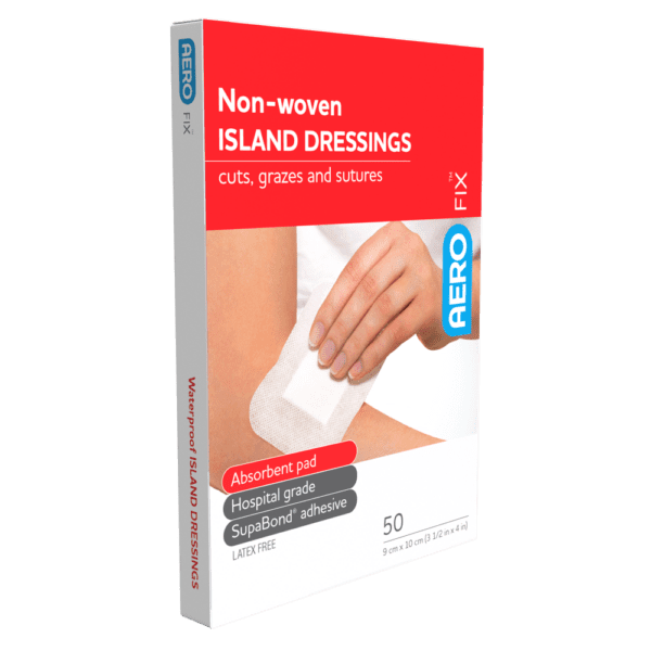 AEROFIX Non-Woven Island Dressing 9 x 10cm Box/5 - Customers also search for: AsGUARD Flex + ISD030 AsGUARD Flex + Non-Woven Island Dressing,baremedical 1990237 Dressing Adh Cloth 5 X 7Cm,baremedical 2528036 Island Dressing (Sterile),Essity 72380-00 L/Med 5cmx7.2cm x50,Essity 72382-00 L/Med T Plus 5cmx7.2cm x50,Leukoplast 7645027 Leukoplast  soft white,Medstock MS100710NSI MedStock Fabric IsDress 7x10cm x100,MedStock MS100507NSI MedStock Fabric IsDress 5x7cm x100,Smith & Nephew 66001478 Cutiplast 7.2x5cm x100 1478,Smith & Nephew 7135 Primapore Dress 8.3x6cm x50 7135,Smith & Nephew 66003634 Primapore Dress 7.2x5cm x50,Trafalgar 101306 ISLAND DRESSING 7.5CM X 5CM BOX 50,FRD148 Island Dressing,6 x 8cm,50pk,S631 Primapore Dressings 830x60mm Pk 50,13070001 Bodichek Non-Woven Island Dressing,10204033 Primapore Island Dressing 7.2cm x 5cm (50),10204035 Primapore Island Dressing 8.3cm x 6cm (50)