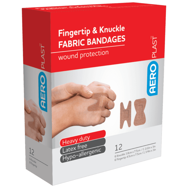 AEROPLAST Premium Fabric Fingertip & Knuckle Dressings Box/12 - Customers also search for: bandaid,fabric strip,First Aid Only H119 3/4"x3" Heavy Woven Fabric Bandages,100/box,Medique 61433 7/8" x 3" Flexible HW Strip Bandages,Trafalgar 42510 ELASTOPLAST FABRIC STRIPS PK100,P13 P13,Adhesive Plasters,Fabric,72 x 19mm,100pk,44003 Bandaid  Dressing Strip 7.5cm x 1m,BAF501 AEROPLAST Fabric Dressing Strips 100 pack