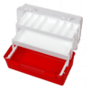 AEROCASE Red and White Plastic Tacklebox with 2 Trays 20 x 40 x 23cm - Customers also search for: B1 B1,Conforming Bandage,5cm,3pk,F1 F.A.KIT: CASE PLASTIC FISCHER 1 TRAY GREEN