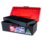 AEROCASE Red and Black Plastic Tacklebox with Liftout Tray 15 x 29 x 11.5cm