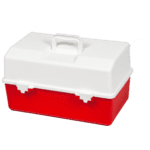 AEROCASE Red and White Plastic Tacklebox with 6 Trays 30 x 46.5 x 25.4cm