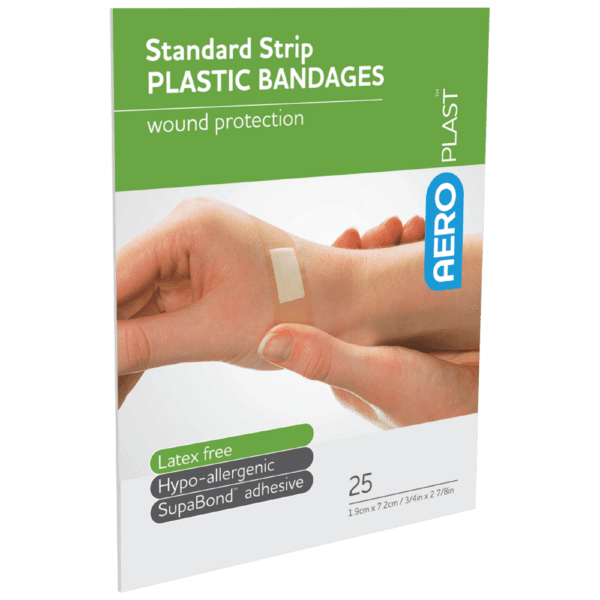 AEROPLAST Plastic Standard Strip 7.2 x 1.9cm Env/25 - Customers also search for: bandaid,Band - Aid 37206127,First Aid Only G155 3/4"x3" Plastic Bandages,100/box,Johnson & Johnson 3720612704 Bandaid Plst Strp 100,Medique 102133 3/4" x 3" Plastic Strip Bandages,Trafalgar 41007 ELASTOPLAST PLASTIC STRIPS PK100,P12 P12,Adhesive Plasters,Plastic,72 x 19mm,100pk,S646 Adhesive Strip Medical Rapaid,S628 Band Aid J3510 Adhesive Bandages Pkt 100,S632 L/Plast S72590-01 Plastic Strips Pkt 100,62610511 Healband Plastic Strips,72x20mm,50's,13010004 Bodichek Strips Plastic 72x20mm Sterile,SB874 Surgical Basics Plastic Strips 75 Per Pack,9300610000000 Fabric 24's,10201002 Plastic Dressing Strips 1.9cm x 7.2cm (100)