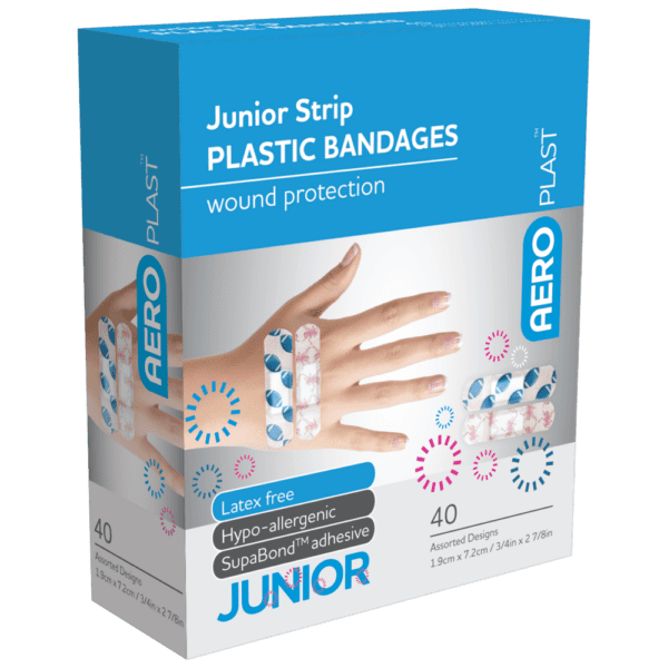 AEROPLAST Plastic Junior Strip 7.2 x 1.9cm Box/40 - Customers also search for: bandaid,Band - Aid 37206127,First Aid Only G155 3/4"x3" Plastic Bandages,100/box,Johnson & Johnson 3720612704 Bandaid Plst Strp 100,Medique 102133 3/4" x 3" Plastic Strip Bandages,Trafalgar 41007 ELASTOPLAST PLASTIC STRIPS PK100,P12 P12,Adhesive Plasters,Plastic,72 x 19mm,100pk,S646 Adhesive Strip Medical Rapaid,S628 Band Aid J3510 Adhesive Bandages Pkt 100,S632 L/Plast S72590-01 Plastic Strips Pkt 100,62610511 Healband Plastic Strips,72x20mm,50's,13010004 Bodichek Strips Plastic 72x20mm Sterile,SB874 Surgical Basics Plastic Strips 75 Per Pack,9300610000000 Fabric 24's,10201002 Plastic Dressing Strips 1.9cm x 7.2cm (100)