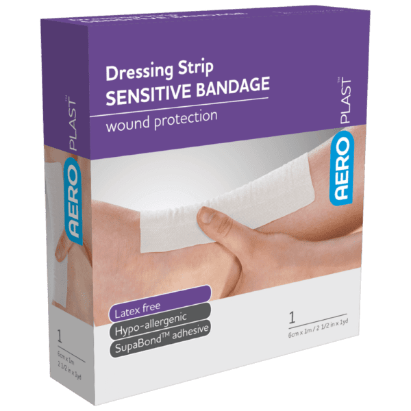 AEROPLAST Sensitive Dressing Strip 6cm x 1M - Customers also search for: bandaid,3M XH002011936 Nexcare Dress Fabric 6 cm x 1m,Elastoplast 46040 E/Plast 46040 Sens Dress Strp6x10cm,Essity 72765-08 L/Plast Eco Dress 6cmX10cm 5Pk