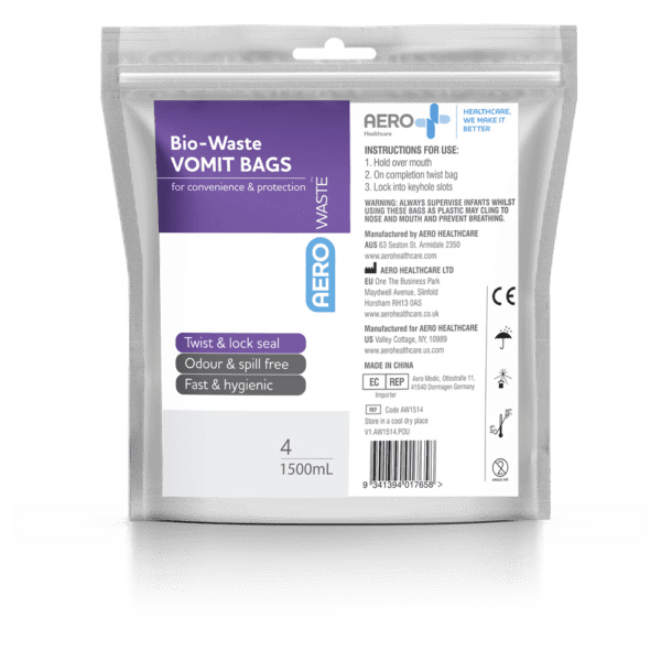 AEROWASTE Bio-Waste Vomit Bag 1500ml Bag/4 - Customers also search for: baremedical 2309149 Bag Emesis Vomit 1500Ml Waste Bag Plastic White,Trafalgar 858243 PLASTIC VOMIT BAG 1500ML PK50,Uneedit SM10110723,VBag VB002 VBag Emesis Bag,FRA050 Vomit Bags,50pk,Y5063820 Trafalgar Sick Bags and wipes,A35443 Vomit Bags - Pack of 50,S629 Emesis Vomit Bag Gra M 1500ml Pk 50,BTS1390 Emesis Vomit Bag Graduated Measuring Locking System 1500mlPack 50,18510 Vomit Bag Emesis Plastic pk50,AW1500 V-Bag Vomit Bags,11101208 Vomit Waste Bag,11101209 Vomit Waste Bags (50)