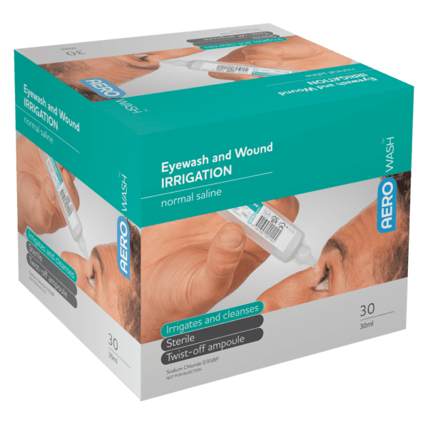 AEROWASH Sodium Chloride Eyewash Ampoule 30ml Box/30