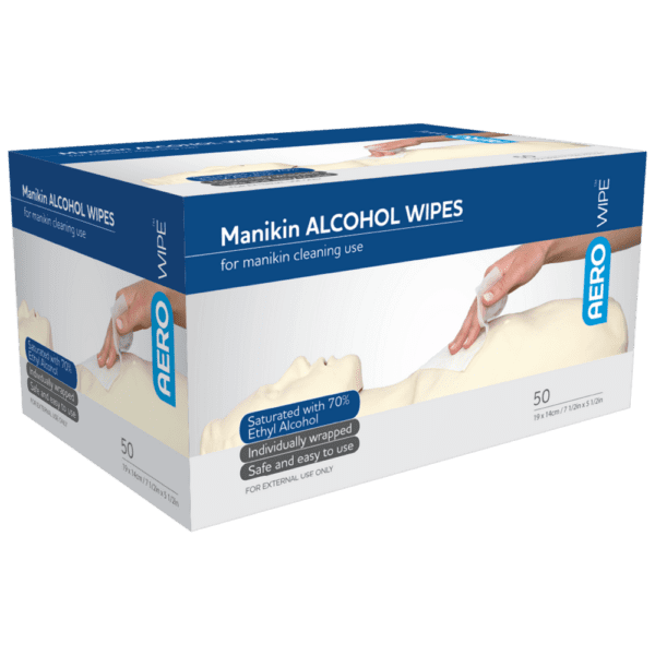 AEROWIPE 70% Ethyl Alcohol Manikin Wipe 19 x 14cm Box/50 - Customers also search for: Trafalgar 83873 SKIN PREP WIPES BOX 50