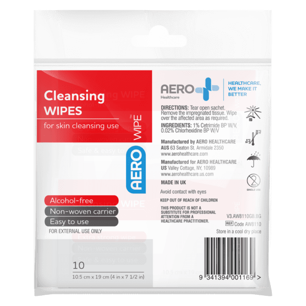 AEROWIPE Alcohol-Free Cleansing Wipes Env/10 - Customers also search for: SURVIVAL SKINWIPES Skin Cleaning Wipes,22020 Wound Wipe Cetrimide (Alcohol Free) (1),10101004 Cleansing Wipe Alcohol Free (1)