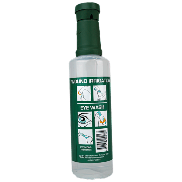 AEROWASH Drop Eyewash Bottle 500mL - Customers also search for: First Aiders Choice 876234 Eye Wash,A39342 First Aiders Choice FAC Saline w/ Eye Cap - 100ml,11950 Eye Wash Crash Pack 100ml,10017006 Aaxis Sodium Chloride 0.9% Solution 100ml,13317024 Reclens Eyewash with Eye Cup 100ml,10602003 Eyewash Saline with Eye Cup 100ml