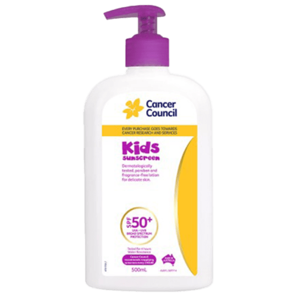 CANCER COUNCIL SPF50+ Kids Sunscreen Pump 500mL - Customers also search for: A50616 Ultra Protect SPF50+ Sunscreen Bundle,11502016 Hamilton Sunscreen 50+ 1L