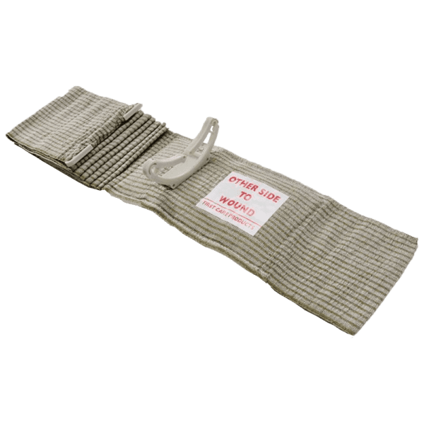 FIRSTCARE Military Trauma & Hemorrhage Control Bandage 10 x 17cm (Green) - Customers also search for: 1183 Emergency Trauma Bandage 15cmx4.5m,10205005 Military Trauma and Haemorrhage Dressing Bandage 10cm x 17cm