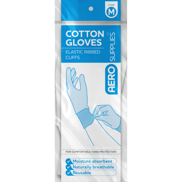 AeroSupplies Medium Cotton Gloves Pair