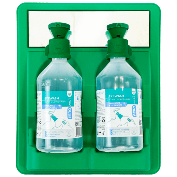 AEROWASH Eyewash Station (2x 500mL bottles)
