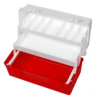 AEROCASE Red and White Plastic Tacklebox with 2 Trays - Customers also search for: B1 B1,Conforming Bandage,5cm,3pk,F1 F.A.KIT: CASE PLASTIC FISCHER 1 TRAY GREEN