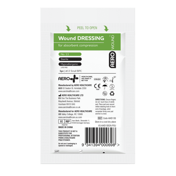 AEROWOUND #13 Wound Dressing 8 x 10cm Bag/12 | Aero Healthcare AEROWOUND #13 Wound Dressing 8 x 10cm Bag/12 | Aero Healthcare