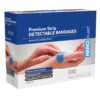 AEROPLAST Premium Detectable X-Wide Strip 7.5 x 2.5cm Box/100 - Customers also search for: bandaid,P3 P3,Food Grade Plasters,Metal and Visual Detectable,50pk